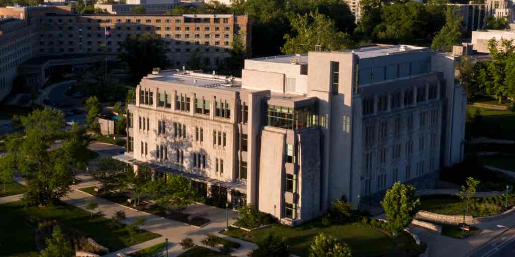 aerial view of East Studio Building.